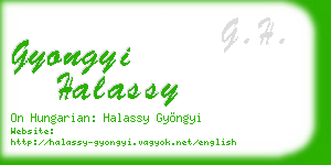 gyongyi halassy business card